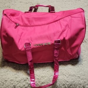 Victoria's Secret Metallic Pink Detail Getaway Travel Bag